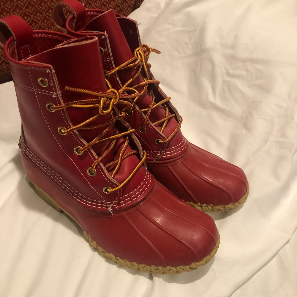 Red L.L. Bean Boots 8”